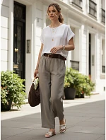 Dámská oversize blůza z viskózy s krátkými rukávy, bílá, FashionStreet RY2926 Dámská oversize blůza z viskózy s krátkými rukávy, bílá, FashionStreet RY2926