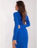 Modré tužkové šaty s rolákem (1473) Modré tužkové šaty s rolákem (1473)
