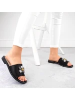 S.Barski W OLI262A žabky se zirkony černé S.Barski W OLI262A žabky se zirkony černé