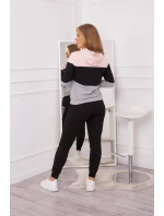 Yourself print set powder pink+black