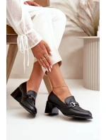 Elegantní Dámské Kožené Polobotky Na Podpatku Černé Vinceza 91116 Elegantní Dámské Kožené Polobotky Na Podpatku Černé Vinceza 91116