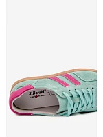 Dámské kožené semišové tenisky S.Barski LR61-7089 Mentolové Dámské kožené semišové tenisky S.Barski LR61-7089 Mentolové