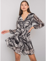 Černobéžové vzorované dámské šaty od Juneau OCH BELLA