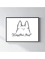 Personalizovaný magický fotoobraz v rámu - 30x40 - zvířecí ouška
