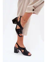 Sandály na podpatku model 212828 Step in style Sandály na podpatku model 212828 Step in style