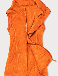 Dámská plyšová neonově oranžová vesta (HH003-34)