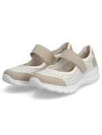 Pohodlná ažurová polobotka Rieker W RKR575A béžová