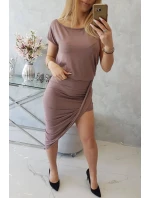 Asymetrické šaty cappuccino Asymetrické šaty cappuccino