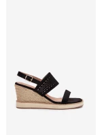 Dámské Sandály S Prodyšným Designem Na Klínu Černé Zolira