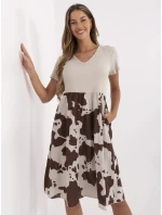 Šaty DHJ SK 253701.80 béžové Šaty DHJ SK 253701.80 béžové