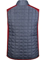 Daiber JN 740 Pánská pletená hybridní vesta 02.0740 red melange/anthracite melange