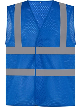 Yoko HVW 120 Hi-Vis síťovaná bezpečnostní vesta 79.W120 royal blue Yoko HVW 120 Hi-Vis síťovaná bezpečnostní vesta 79.W120 royal blue