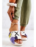 Gumové pantofle s potiskem Bílý Monsters Gumové pantofle s potiskem Bílý Monsters