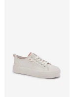 Dámské Tenisky Z Eko Kůže Big Star RR274A297 Světle Béžové
