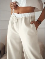 Dámské kalhoty s širokými nohavicemi DARAMY beige FashionStreet UY2101 Dámské kalhoty s širokými nohavicemi DARAMY beige FashionStreet UY2101