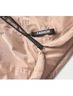 Béžová dámská bunda s kapucí (B8105-46) Béžová dámská bunda s kapucí (B8105-46)