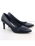 Dámské tmavě modré lodičky na jehlovém podpatku Sergio Leone 1336