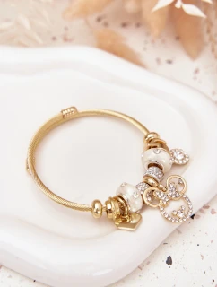 Dámský Náramek Charms Růžový Stříbrný Mouse