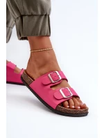 Dámské pantofle s přezkami Fuchsia Oliena