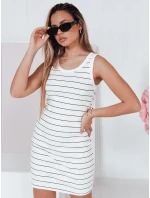Dámské pruhované mini šaty PREFAB white FashionStreet EY2579