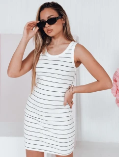Dámské pruhované mini šaty PREFAB white FashionStreet EY2579