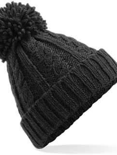 Beechfield B 480 Melanžová pletená čepice s bambulí 53.0480 black