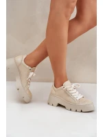 Tenisky Sportovní Boty Na Platformě CheBello 4632 Zlaté