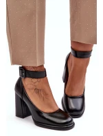 Lodičky na vysokém podpatku s přezkou, černá Idovana