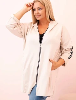 Dámská mikina s ozdobnými rukávy černá masełkowa