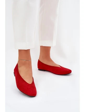Klasické Baletky Z Eko Semiše Červené Osallin