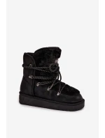 Dámské sněhule na platformě s kožešinou D.Franklin DFSH37005 Černé Dámské sněhule na platformě s kožešinou D.Franklin DFSH37005 Černé