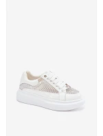 Kožené Dámské Tenisky S Dekorací GOE TT2N4010 Bílé