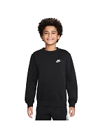 Dětská mikina Nike Sportswear Club Fleece Black FD3006 010 Dětská mikina Nike Sportswear Club Fleece Black FD3006 010