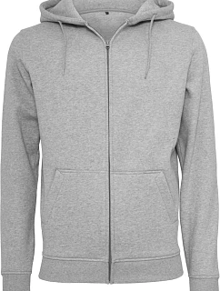 Build your Brand BY 012 Mikina s kapucí z těžké bavlny 56.0012 heather grey