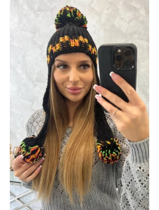 Dámská ušanka Nadia K321 černá Dámská ušanka Nadia K321 černá