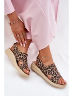 Zazoo 40392 Kožené Sandály Dámské Leopardí Hnědé