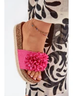 Dámské sandály na platformě s ozdobnými květinami fuchsie Tessara Dámské sandály na platformě s ozdobnými květinami fuchsie Tessara