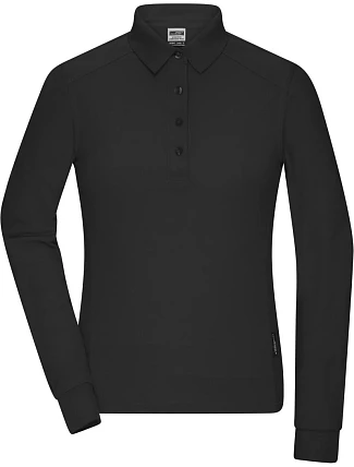 Daiber JN 1841 Dámské pracovní piqué polo s dlouhým rukávem 02.1841 black