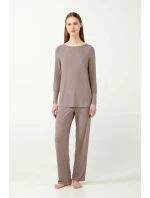 Vamp - Žebrované bambusové pyžamo s manžetovými rukávy 21175 - Vamp Vamp - Žebrované bambusové pyžamo s manžetovými rukávy 21175 - Vamp