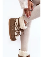 Dámské zateplené sněhule hnědé Rohes