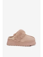 Ženské Sněhule Na Platformě S Kožešinou A Přezkou Béžové Querina