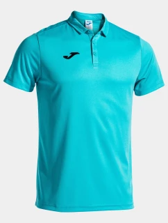 Pánské polo tričko Joma Polo Shirt Hobby S/S Fluor Turquoise