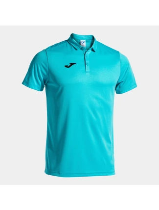 Pánské polo tričko Joma Polo Shirt Hobby S/S Fluor Turquoise
