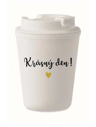 KRÁSNÝ DEN! - bílý termohrnek 300 ml