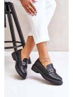 Dámské kožené mokasíny černé Beanika