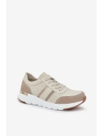 Dámské kožené tenisky na platformě béžové Gatira