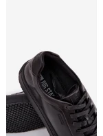 Pánské kožené tenisky Big Star – černé