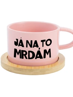 JÁ NA TO MRDÁM - růžový hrníček makronka 200 ml