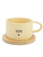 Radka - žlutý hrníček makronka 200 ml Radka - žlutý hrníček makronka 200 ml