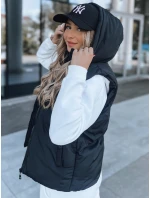 Dámská prošívaná vesta POPLAR černá FashionStreet TY3773